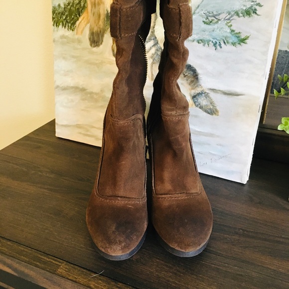 Brien knee  genuine high-suede boots Size 8 1/2 - Picture 2 of 8